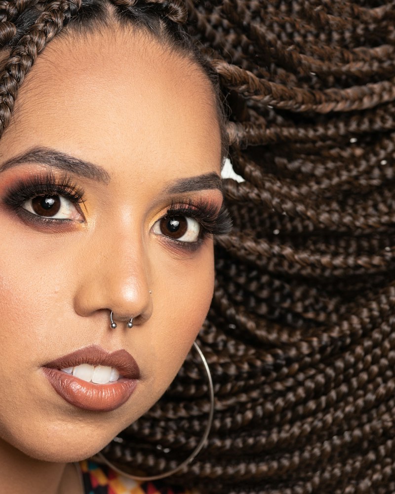 A client with long box braids